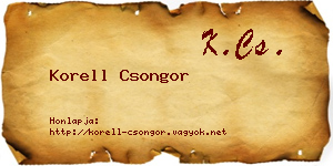 Korell Csongor névjegykártya