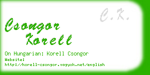 csongor korell business card
